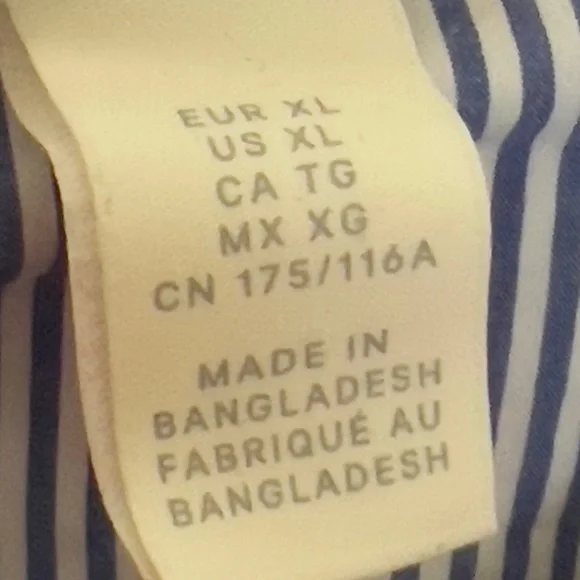 H&M Stripped Button Down Shirt EUC - Picture 6 of 10